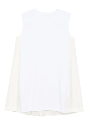 sacai cotton mini dress - White