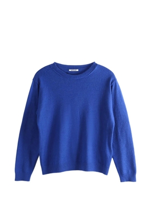 Auralee fine-knit round-neck sweater - Blue