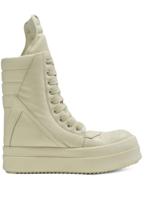 Rick Owens Mega Geobasket leather boots - Neutrals