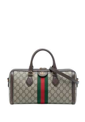 Gucci Pre-Owned 2016-2026 Medium GG Supreme Ophidia Top Handle Bag satchel - Brown