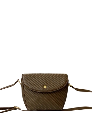 Celine Pre-Owned 2008 Quilted Leather Flap crossbody bag - Brown