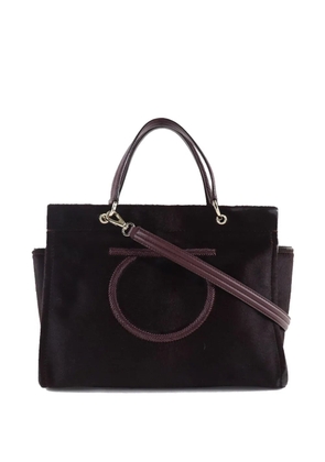 Ferragamo Pre-Owned 2010-2026 Pony Hair Gancini satchel - Brown