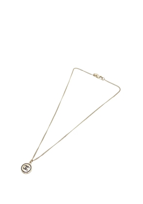 CHANEL Pre-Owned 2007 CC Gold Plated Pendant Necklace costume necklace - Black