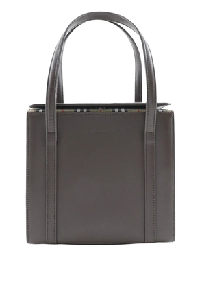 Burberry Pre-Owned 2000-2017 House Check Canvas Trimmed Leather Box handbag - Brown