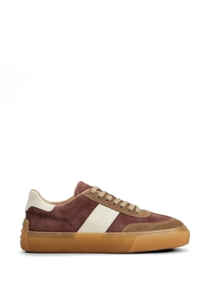 Tod's suede panelled sneakers - Brown