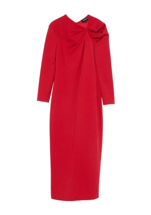 Emporio Armani draped dress - Red