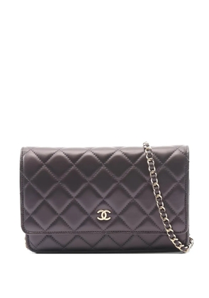 CHANEL Pre-Owned 2013-2014 quilted chain mini bag - Brown