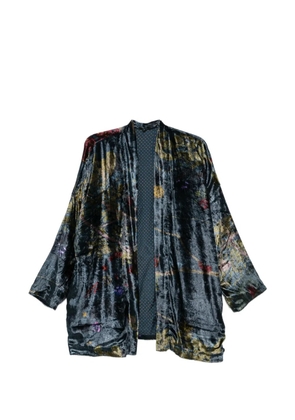 YAVI floral velvet jacket - Blue