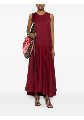 P.A.R.O.S.H. sleeveless panelled midi dress - Red