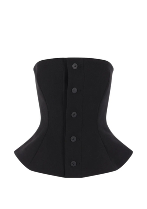 Issey Miyake Arms buttoned bustier top - Black