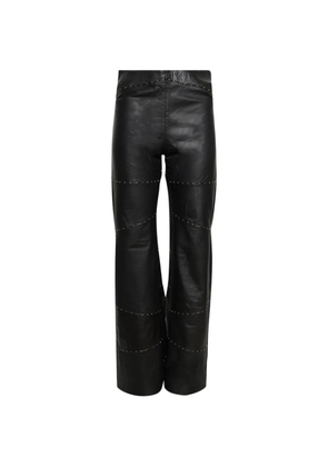 GRACE FAENA studded leather trousers - Black