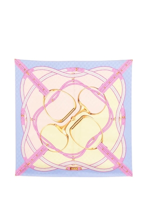 Gucci harness-print scarf - Pink
