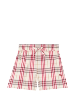 Burberry check cotton shorts - Neutrals