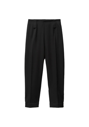 Versace button detail trousers - Black