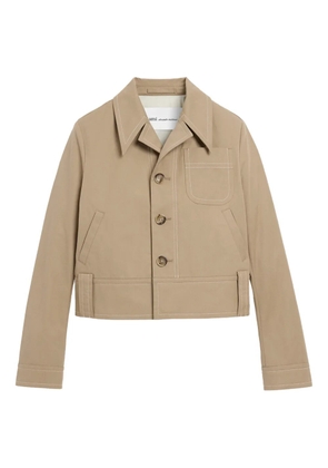 AMI Paris buttoned cropped jacket - Neutrals