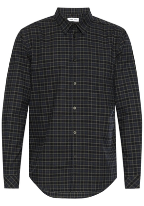 SAMSOE SAMSOE check-print shirt - Blue