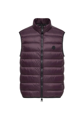 Moncler logo-patch quilted gilet - Purple