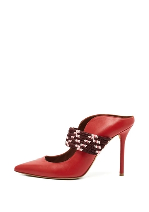 Malone Souliers leather woven strap mules - Red