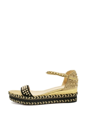 Christian Louboutin Pre-Owned spike stud-embellishment espadrilles - Gold