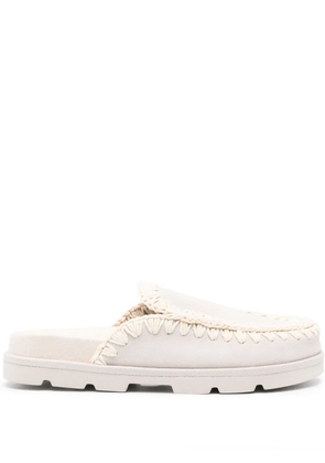 Mou almond suede slippers - Neutrals