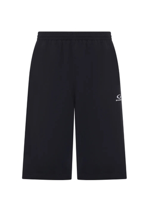 Balenciaga logo track shorts - Black