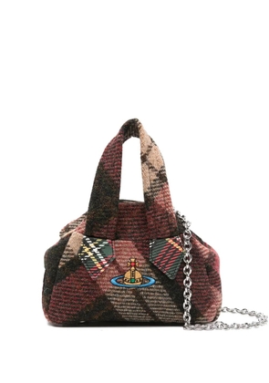 Vivienne Westwood logo-embroidered mini tote bag - Brown