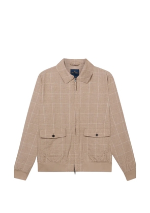 Brooks Brothers checked bomber jacket - Neutrals