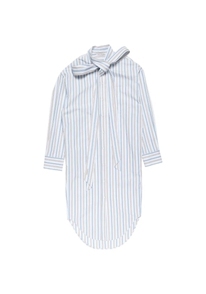 Acne Studios striped-pattern tie midi dress - Blue
