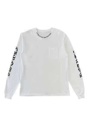 Chrome Hearts logo-print long-sleeve T-shirt - White