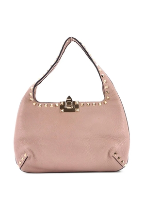 Valentino Garavani Pre-Owned Rockstud Flip Lock Leather Small hobo bag - Neutrals
