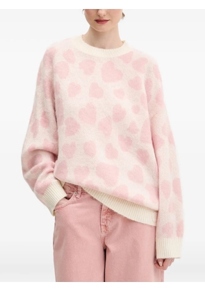HUGO Sallyna heart-motif sweater - Neutrals