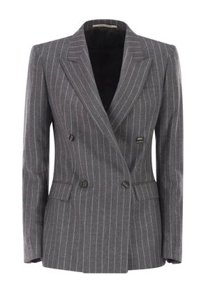 Tagliatore double-breasted pinstripe jacket - Grey