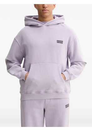 American Vintage Plizzy logo-print hoodie - Purple
