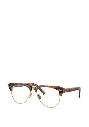 Miu Miu Eyewear browline-frame glasses - Brown