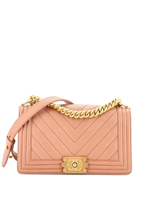 CHANEL Pre-Owned Boy Flap Bag Chevron Caviar Old Medium shoulder bag - Neutrals