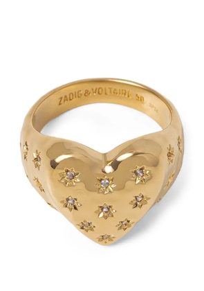 Zadig&Voltaire Heartbreaker crystal-embellished ring - Gold