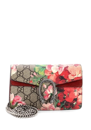 Gucci Pre-Owned Dionysus Bag Blooms Print GG Coated Canvas Super Mini crossbody bag - Brown