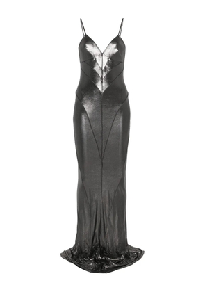 Rick Owens Lilies lamé-effect maxi dress - Grey