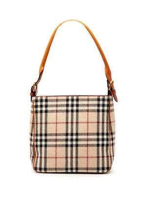 Burberry Pre-Owned 2018-2023 House Check Tweed shoulder bag - Brown