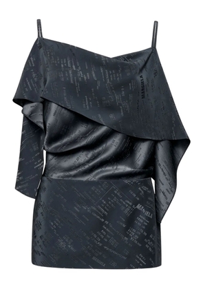 MM6 Maison Margiela ruffled open back top - Grey