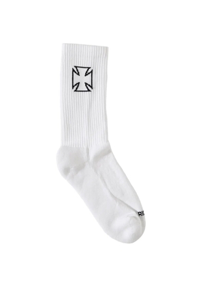 VETEMENTS cross-embellishment socks - White