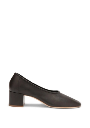 BY FAR Prudence leather heeled pumps - Brown