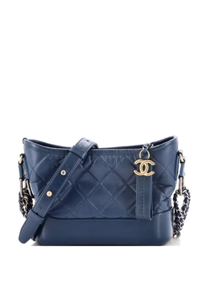 CHANEL Pre-Owned Gabrielle Quilted Aged Calfskin Small hobo bag - Blue