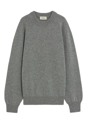 A Paper Kid ribbed crew neck knitwear - Grey