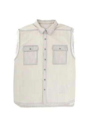 Rick Owens DRKSHDW fringed sleeveless jacket - White