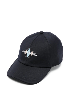 Jacob Cohën argyle baseball cap - Blue