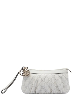 Gucci Pre-Owned 2000-2015 Guccissima New Britt Wristlet clutch bag - White