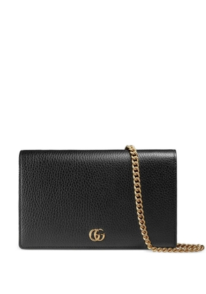 Gucci logo-plaque chain wallet - Black