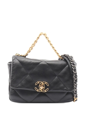 CHANEL Pre-Owned 2021-2025 Medium Lambskin 19 Flap satchel - Black