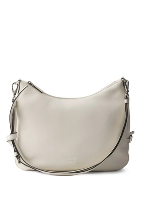 Prada Fold large leather shoulder bag - Neutrals